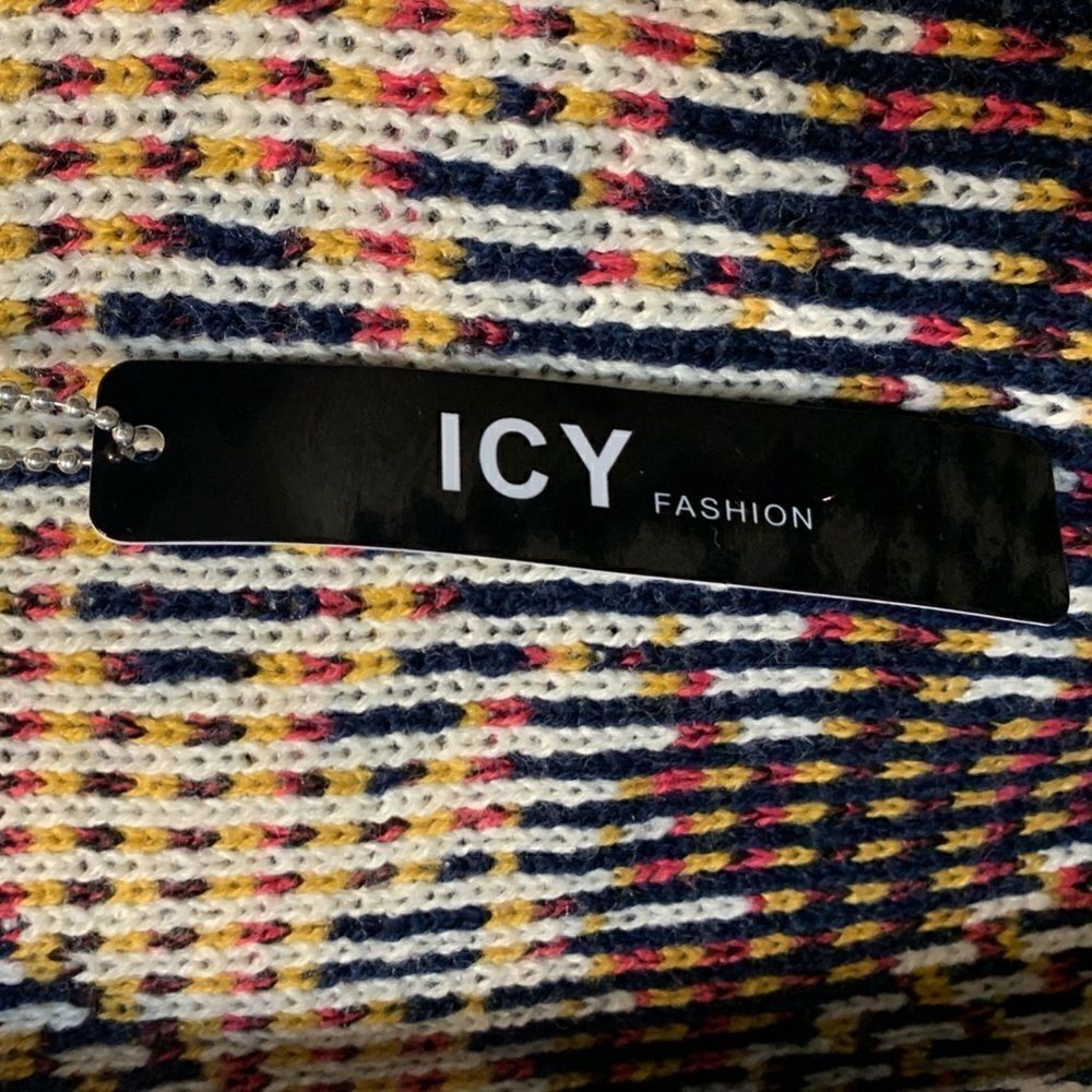 NWT Icy Fashion Sweaters Aztec Print Open Cardigan size M - Picture 12 of 12